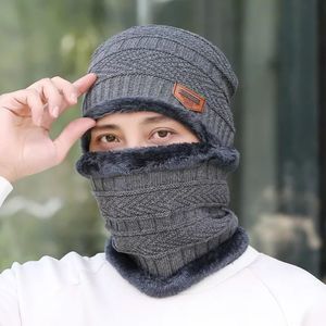 2 (pairs) Winter Beanie Hat Scarf Sets For Men and Women